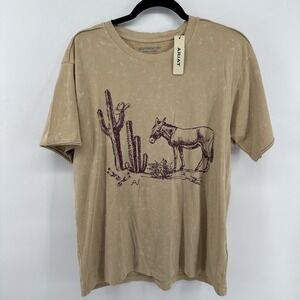 Ariat Women's NWT  Boyfriend Fit Tee L Burro Country Work Soft Comfy